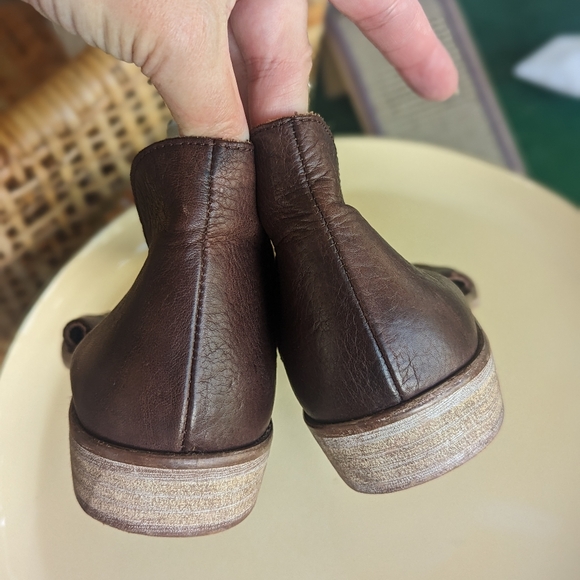 Free People 38 Mont Blanc Sandals Brown Leather Bohemian Summer Aesthetic - Picture 6 of 10